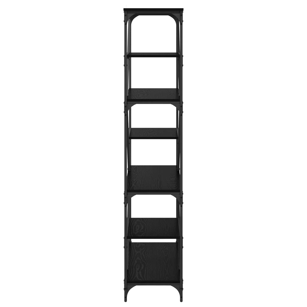 Bookshelf Black Oak Look 91 X 36 X 176 Cm Engineered Wood