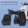 Highly Speed USB Charger For Electric Bike Motorcycles With 5V 9V 12V Output And 1.1M Cable for Phones Charging