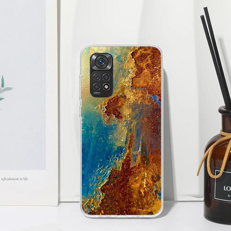 Vintage Industrial Style Rusty Pattern Phone Case For Xiaomi Redmi Note 15 13 14S 14 Pro Plus 12S 11S 10S 12 11E 10 11T Art Fund