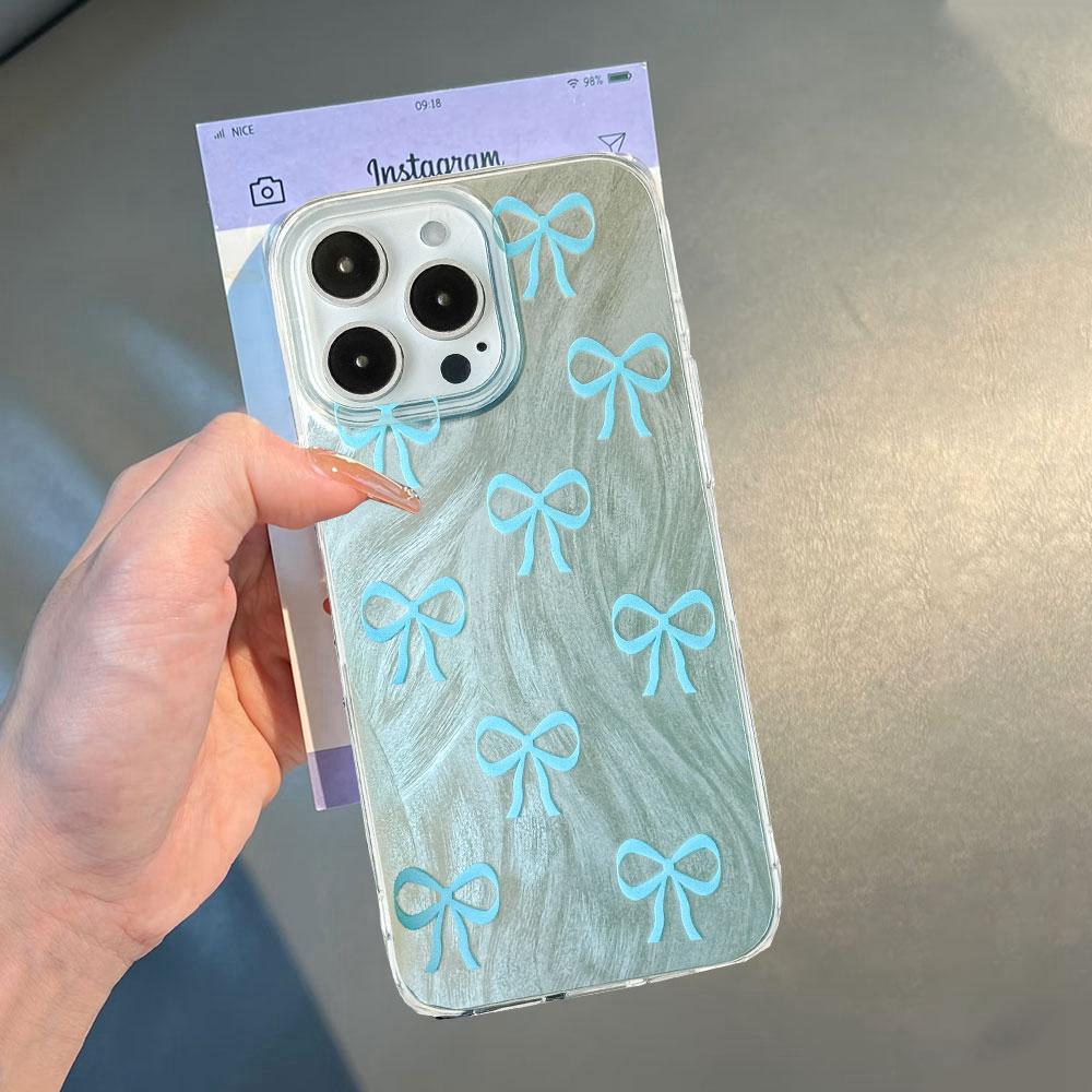 Blue Lucky Gradient Bow Phone Cases For Honor 400 200 Magic 7 Lite 200 Pro X9a X9c X8b X8a Silicone Couple Fundas Shell Cover