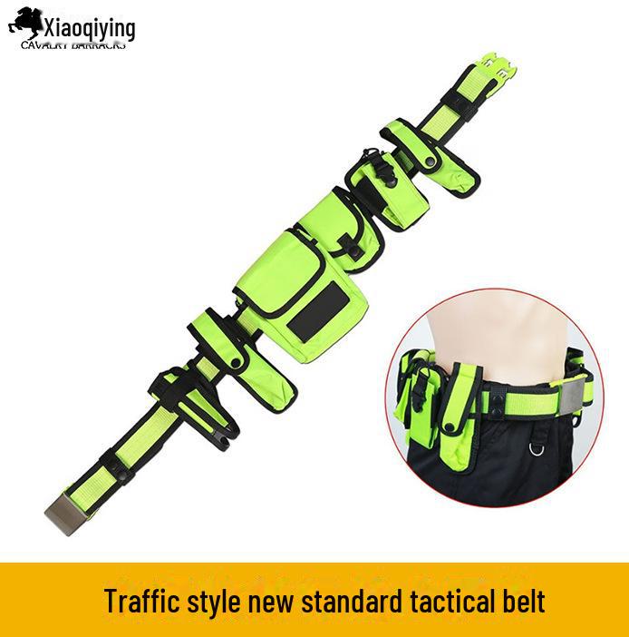 

Нейлоновый многофункциональный черный ремень безопасности из ткани Оксфорд - комплект из восьми предметов для обучения патрульной службе new standard 6-piece belt traffic style флуоресцентный желтый