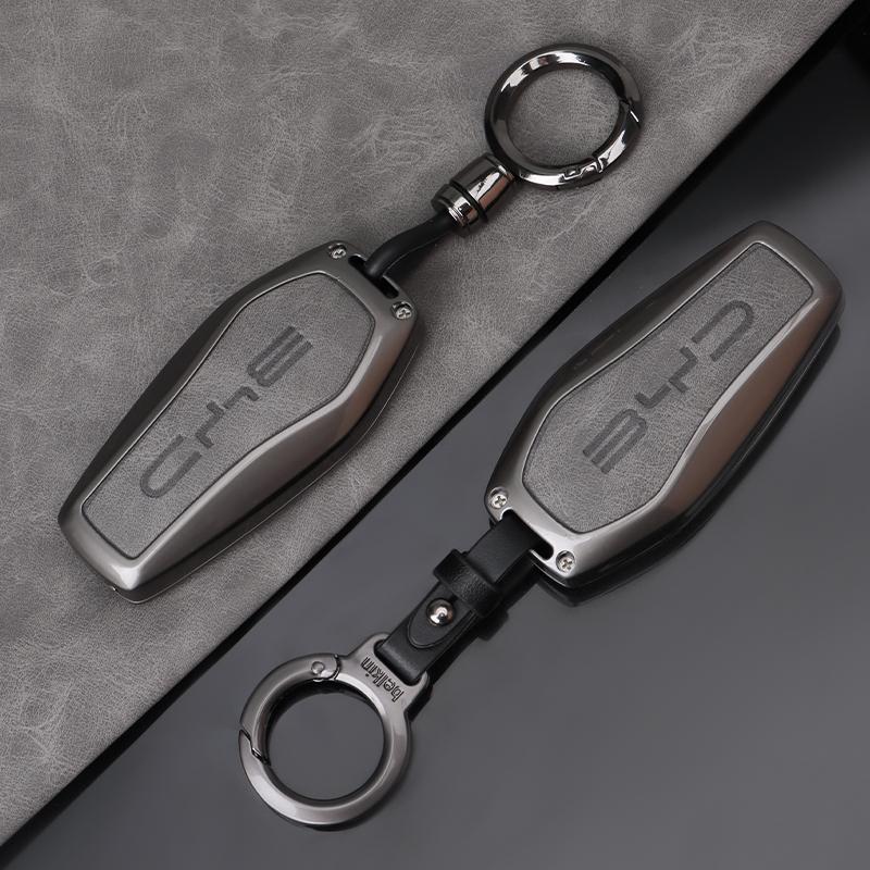 New Alloy Car Remote Key Case Cover For BYD Qin Plusdmi Atto 3 Han EV Dolphin Protection Cover Shell Auto Interior Accessories
