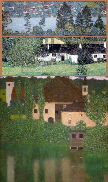 

[USED] Art posters by Gustav Klimt, Lake Attersee paintings, bulk sale