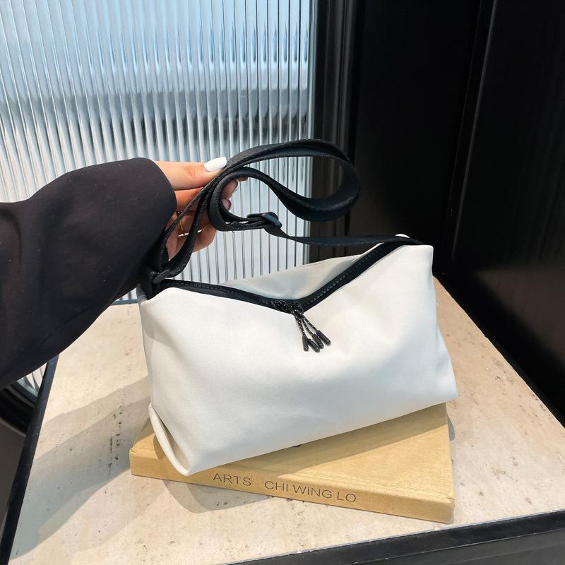 

Повседневная простая и легкая однотонная сумка-тоут для мужчин и женщин, универсальная, портативная, для выхода в свет, для отдыха, для спорта, на плечо, сумка-мессенджер белый