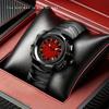 Men's Watch Authentic Light Luxury Original Alien Blade Steel Belt Black Red Contrast Creative Male Fashion Quartz Watches Gift