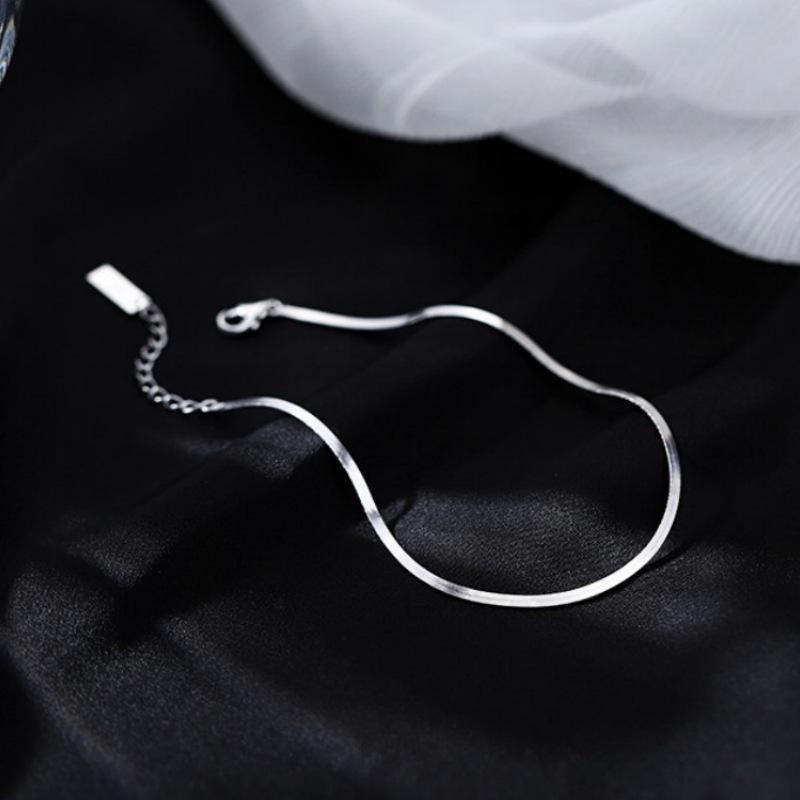 Modna Damska Bransoletka na Kostkę Platerowana Srebrem 925 - Niszowy Design 2022