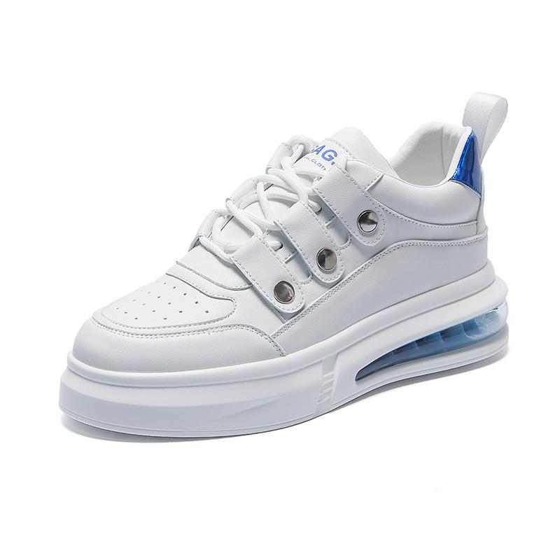 European station men's shoes 2024 autumn new trendy brand inner height increase white shoes boys thick baseplate shoes casual sports