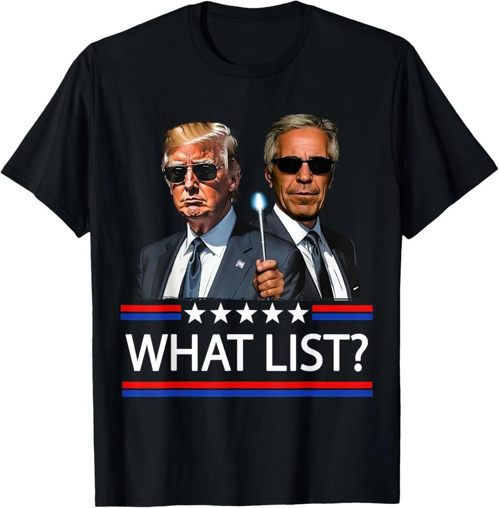 Quale Lista Divertente Trump-Epstein T-Shirt Unisex