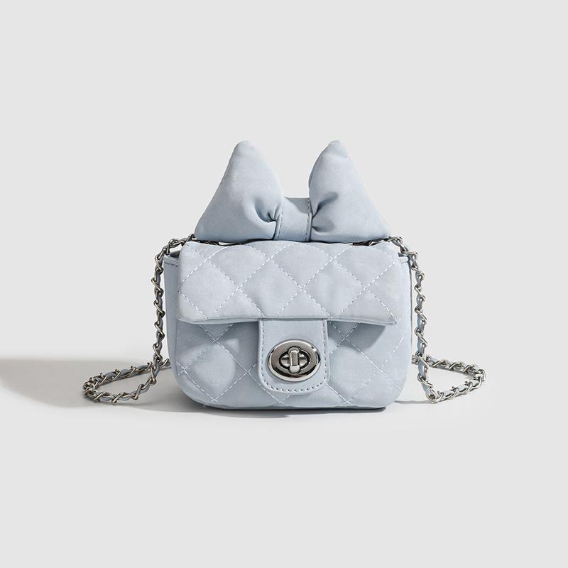 

Bag Women s Small Square Bag Summer Ballet Sports Bow Fragrant Rhombus Mini Messenger Bag синий