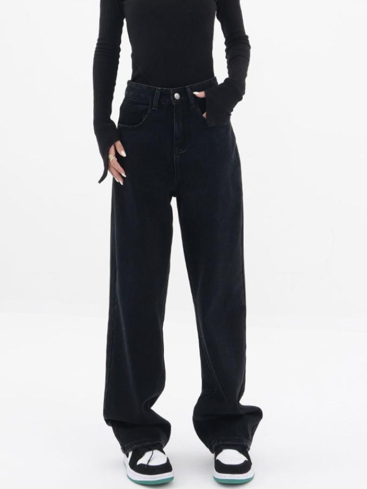 American Fashion Vintage Loose Jeans Women High Waist Vintage Y2k Harajuku Denim Trousers Female Retro Casual Wide Pants New