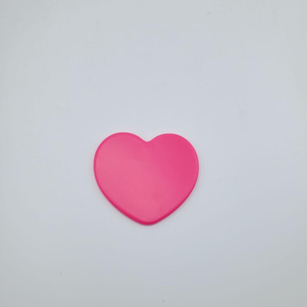 Heart-Shaped Portable Makeup Mirror: Minimalist Girly Pocket Vanity Mirror with HD Reflection