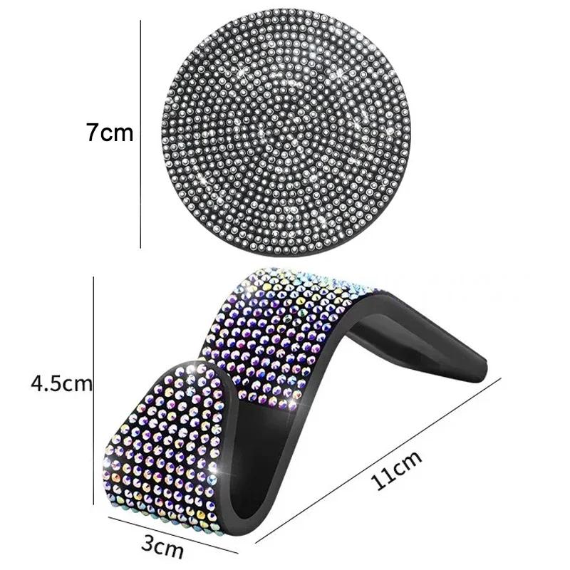 Universal Car Seat Back Hook Pad Hanger Rhinestone Inlaid Water Cup Pad Mount Storage Holder Car Interior Decor Auto Accessorie