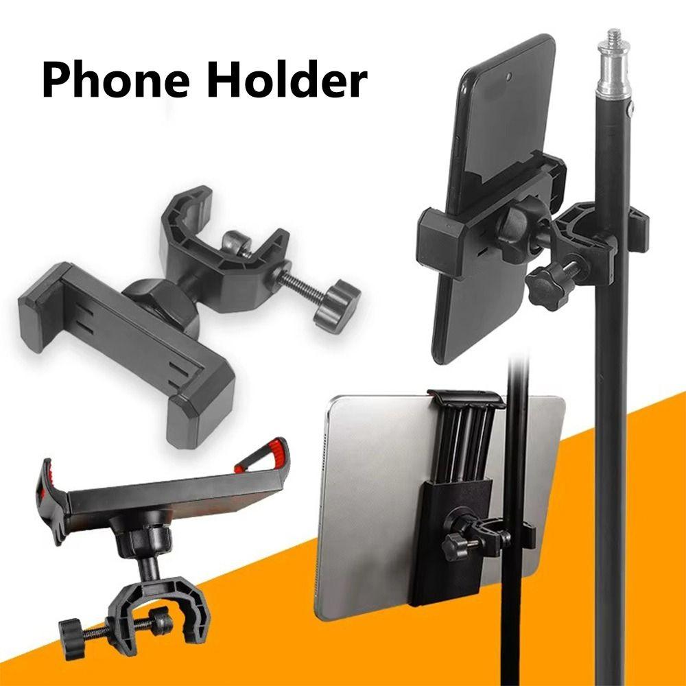 Plastic Phone Holder 360 Degree Rotating Tablet Clip Rack Microphone Stand 6.5-18cm Phones