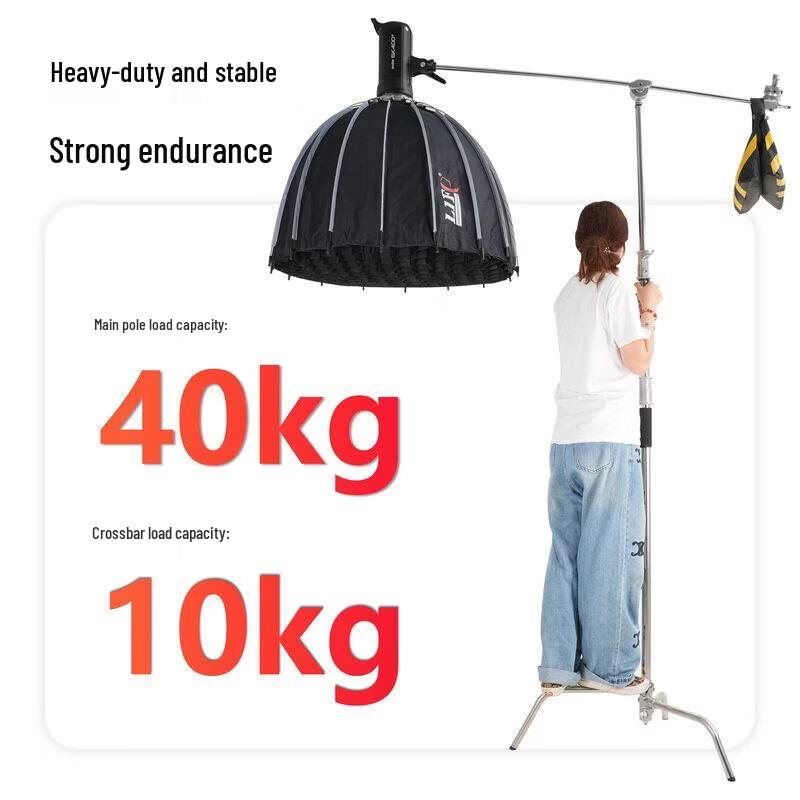 Jundingying 3.3m Heavy-Duty Light Stand with Casters