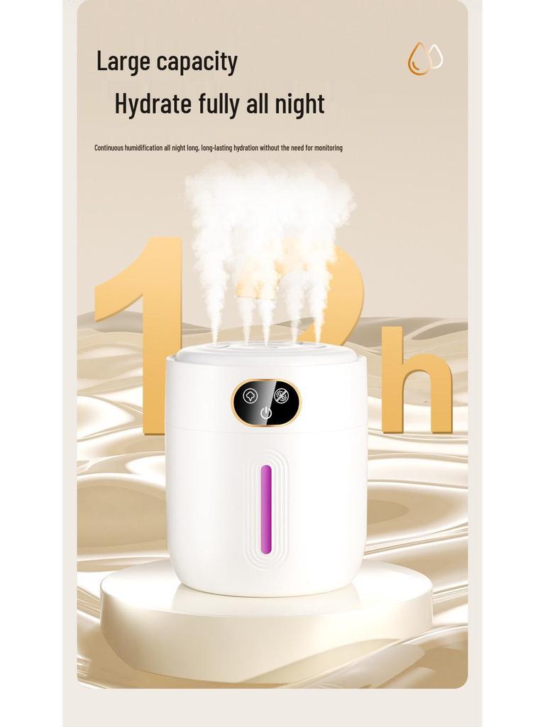 Ultraviolet Antibacterial Rechargeable Humidifier: Silent, Large-Mist, Ideal for Bedrooms & Safe for Pregnant Women & Babies.