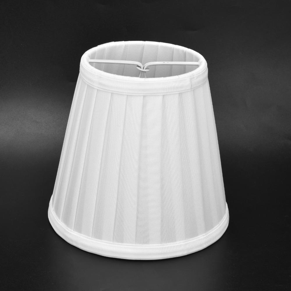 2PCS White/Yellow/Red Small Lamp Shade Clip On Design Pleated Fabric Lampshade  Wall Lamp