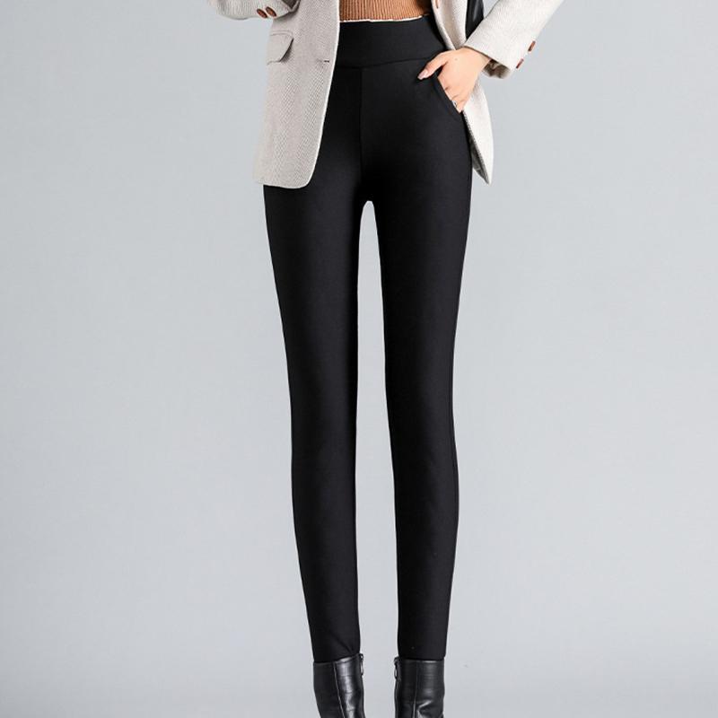 Women Leggings Filling Pants Winter Thick Fleece Wool Legging Thick Warm Thermal 800g Thicken Trousers