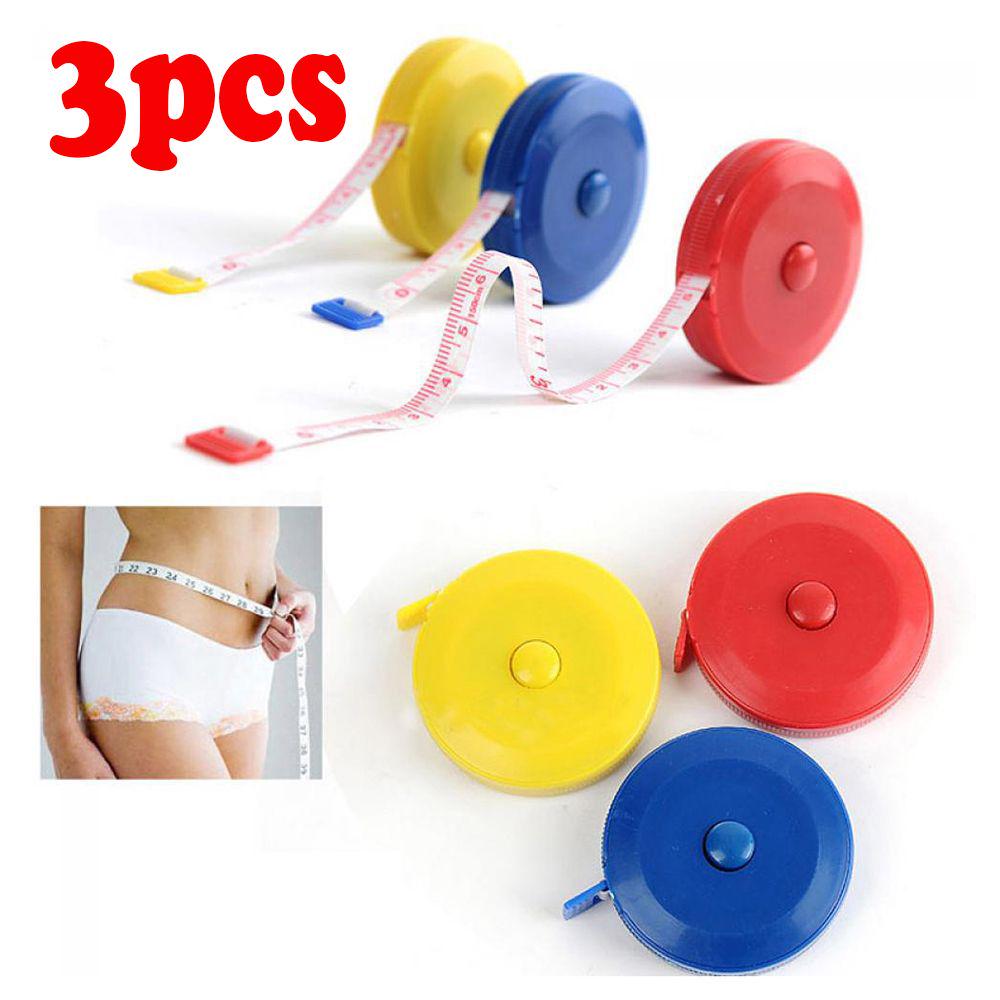 

3PCS 1.5M/60inch Beauty Tailor Dieting Retractable Tape Measure Ruler Sewing Cloth Making