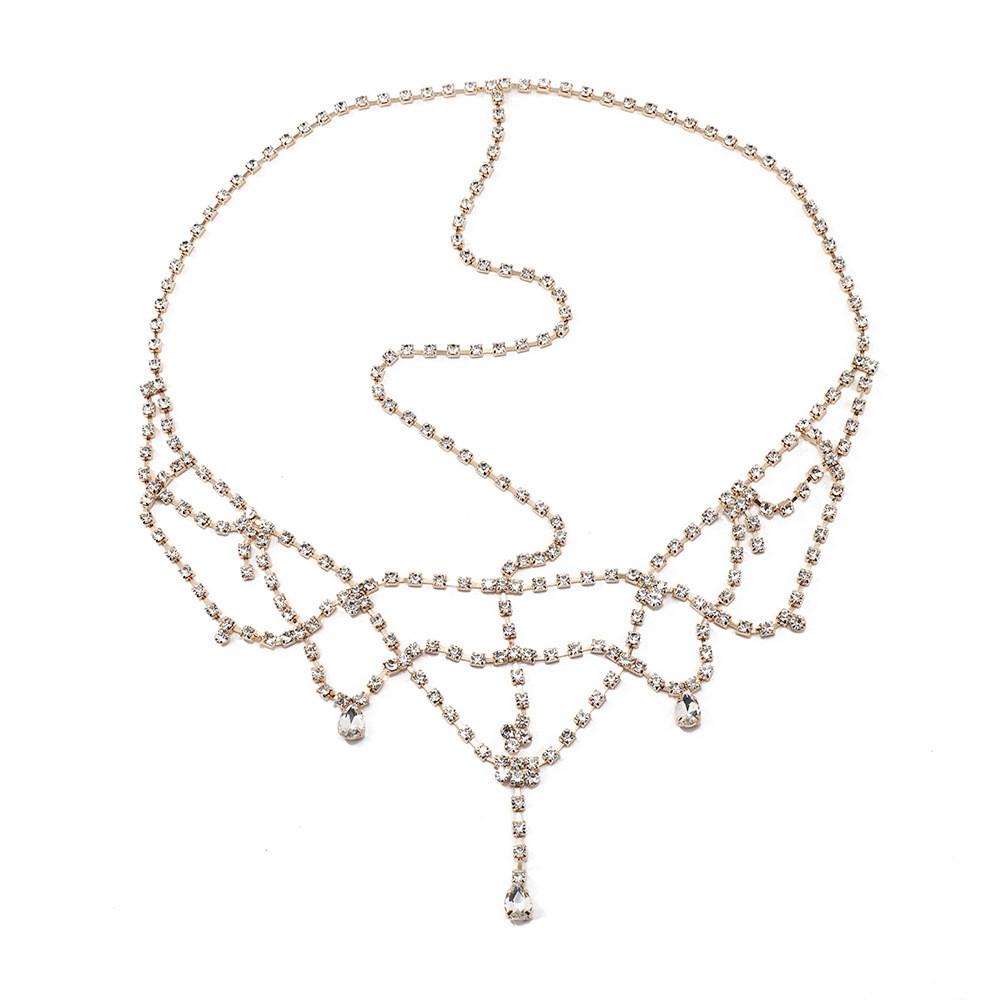 

Wedding Head Decor With Floral Waterdrop Style And Alloy Material For Brides