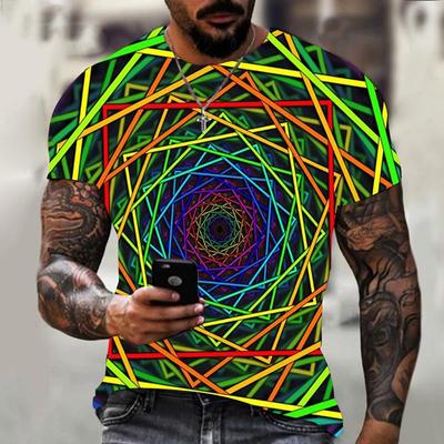 Футболка з 3D-друком Vertigo Hypnosis. Чоловіча та жіноча модна футболка. Літня повсякденна сорочка з короткими рукавами.