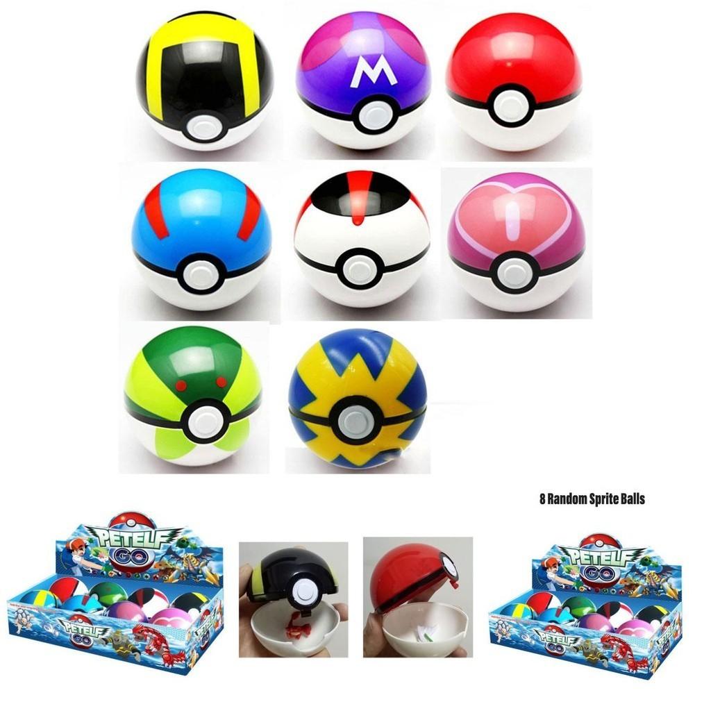 Kapesní monstrum Míčová hračka Průměr 7 cm Materiál ABS Sada 8 figurek Pokemon