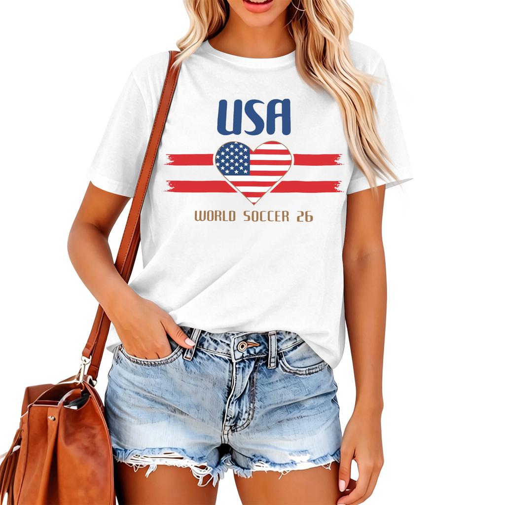 Women's Casual Letter Print Short Sleeve T-Shirt for Everyday Wear