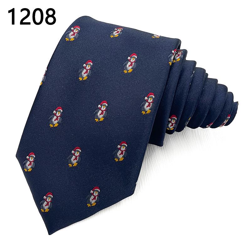 Luxury Men's Jacquard Christmas Tie - High-end Polyester Fashion