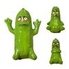 Funny Pickle Sculpture, Quirky Cucumber Statue, Cute Resin Pickle Emotional Support Ornament for Home, Living Room, Bedroom, Office Desk Decor