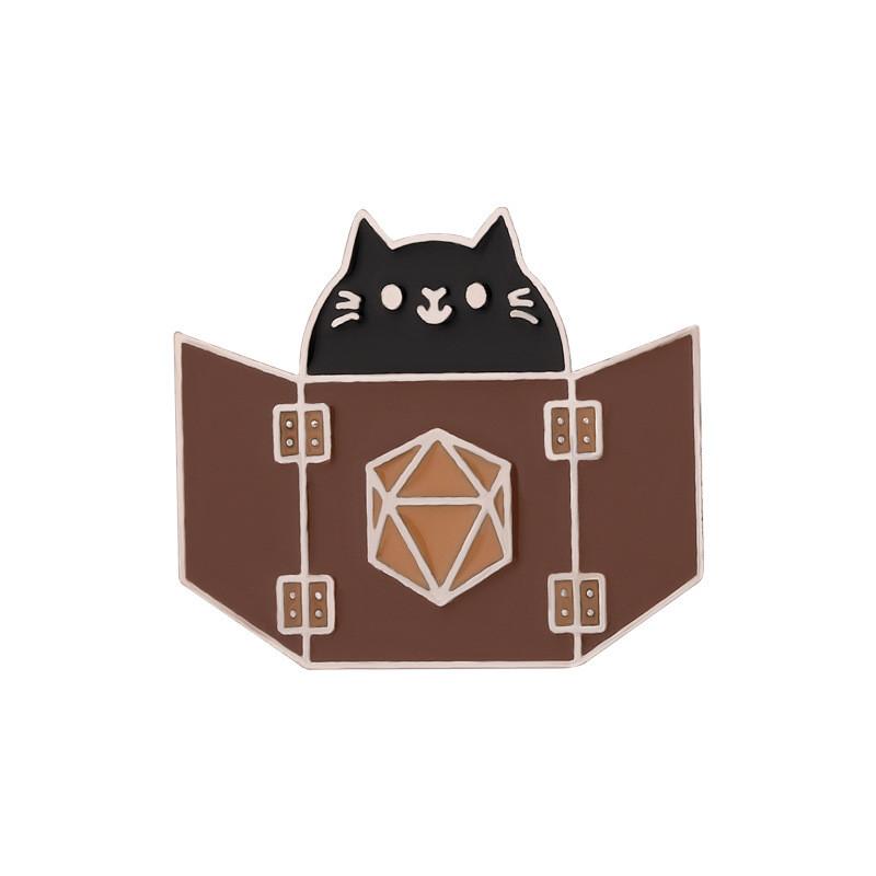 Cute Cat Black Animal Brooch Creative Alloy Badge Perfect For Casual And Styles Chic