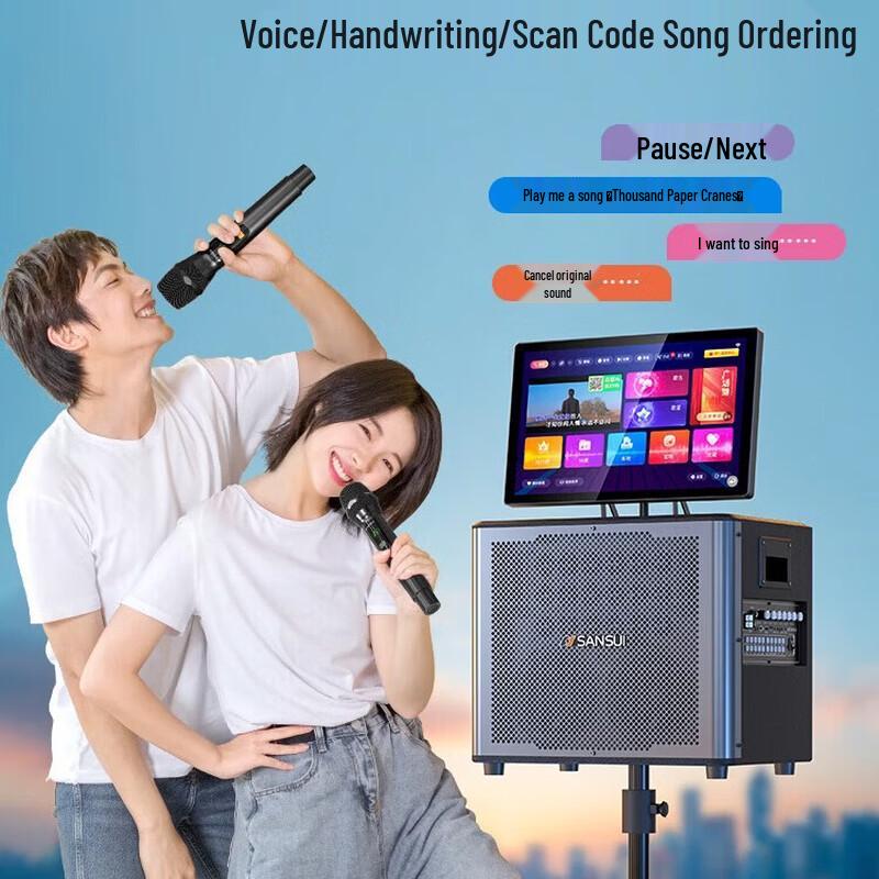 SANSUI C15 Portable Outdoor Karaoke KTV Speaker System (CN Version)