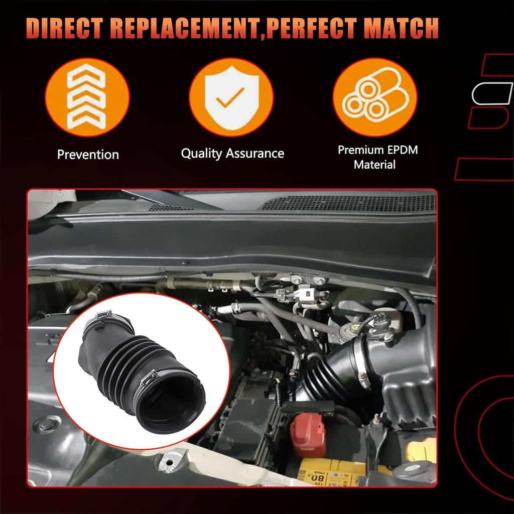 Engine Air Intake Hose Tube With Clamps, Air Intake Duct Tube Boot Compatible With Honda Vehicles Pilot V6 3.5L 2009 2010 2011 2012 2013 2014 2015