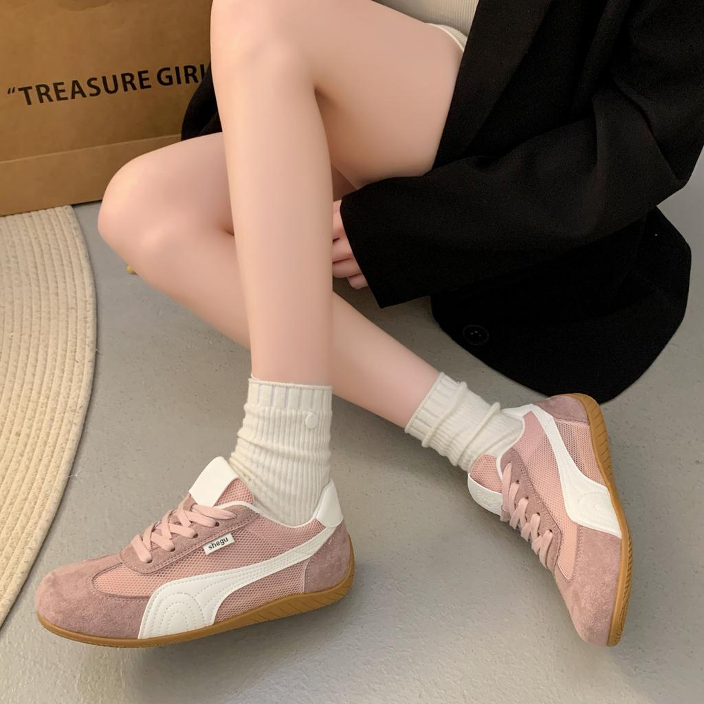 Retro Dexun Shoes Women's 2025 New Spring Flat Single Shoes Fashion Casual Red Sports Shoes Women's Shoes