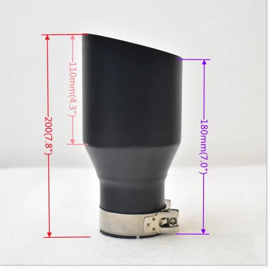 RE Matte Black Stainless Steel Car Accessories Muffler Tip Exhaust System Pipe Universal Nozzle f10 Golf