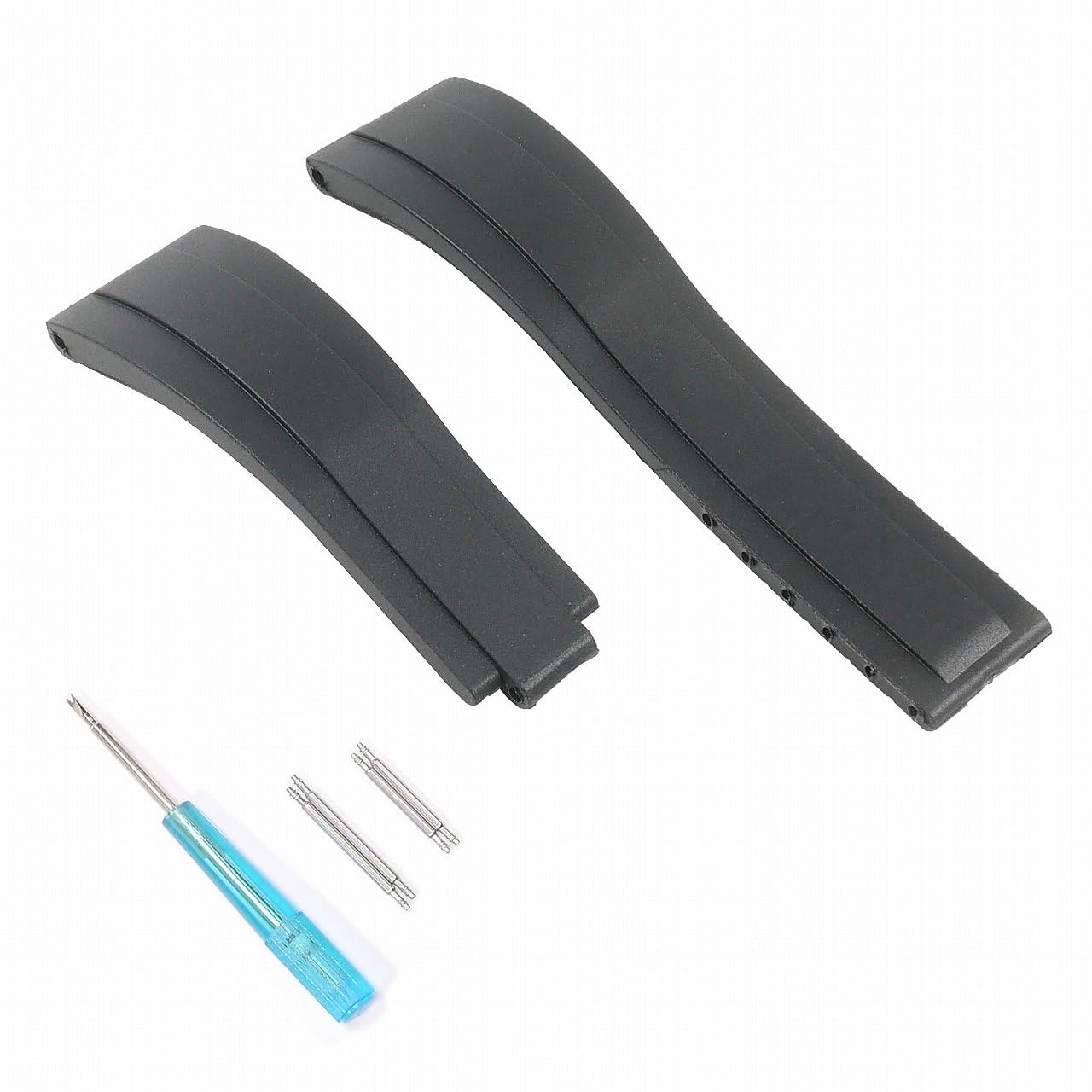 

Compatible rubber strap for Rolex watches, 21mm lug width (9mm/16mm buckle attachment width) (Black)