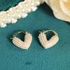 Classic Ear Buckle Anti-allergic Real Gold Electroplated Zircon Opal Earrings for Women
