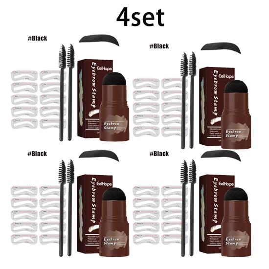 EELHOE black hairline eyebrow powder set lazy multi-purpose shadow powder eyebrow hairline filling waterproof daily makeup 1set