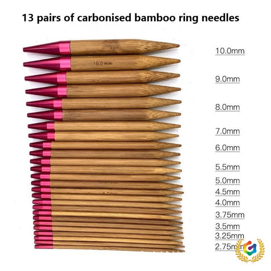 Detachable Circular Bamboo Knitting Needle Set - DIY Crochet Tools