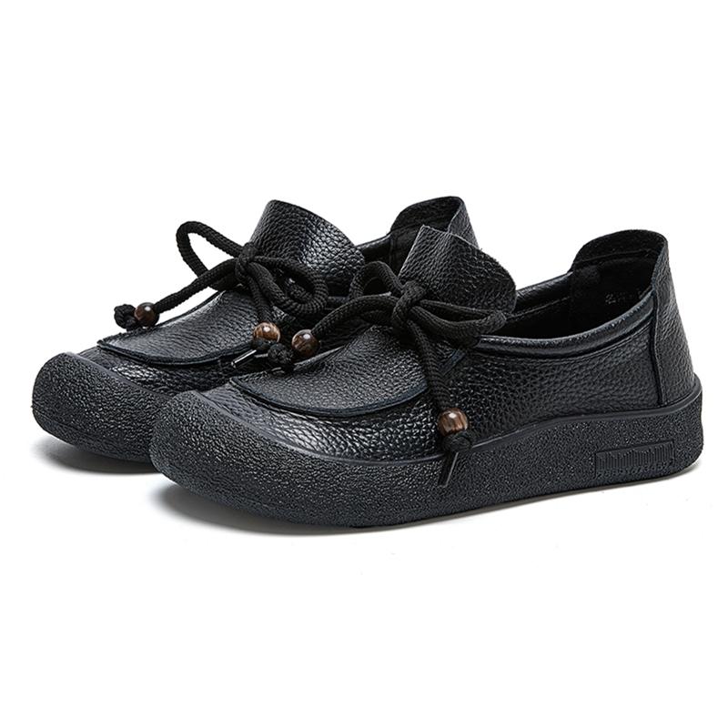 Damen Loafer Echtes Leder Neue Schnürer Damen Sneaker Große Größen Freizeit Ballerinas Bootsschuhe Damen