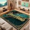 Decorative Artwork Theme Crystal Velvet Floor Rug Personalized Custom Name Text Warm Carpet Home Decoration