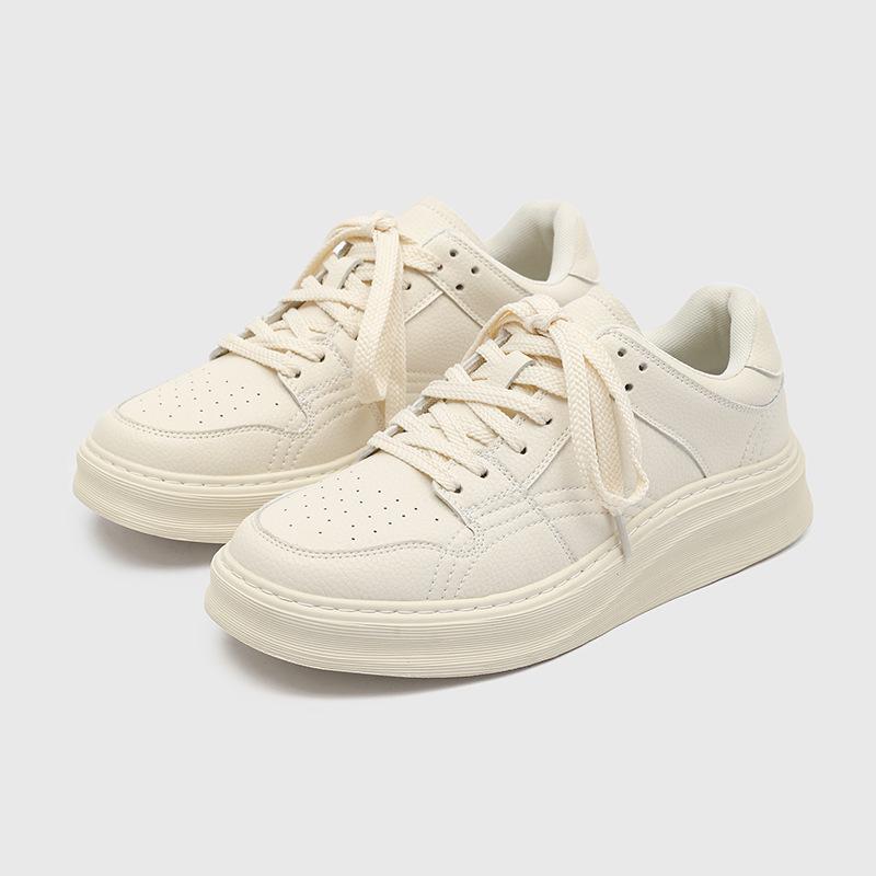 

Men s Trendy White Canvas Shoes: Spring/Summer 2025 Collection - Breathable Design with Thick Soles for Casual and Versatile Wear. 40
