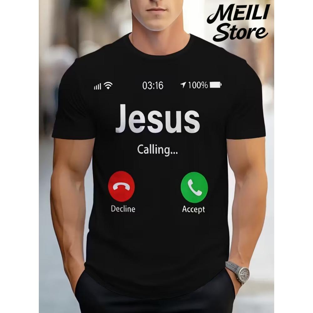 Herren 3D Jesus Druck T-Shirt Kurzarm Lässig Rundhals Betende Hände Design T-Shirt für Männer Neu im Oversized T-Shirt Oberteile