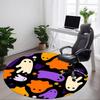 1pc Ghost Pattern Carpet, Round Non Slip Durable Large Size Office Carpet, Suitable for Office