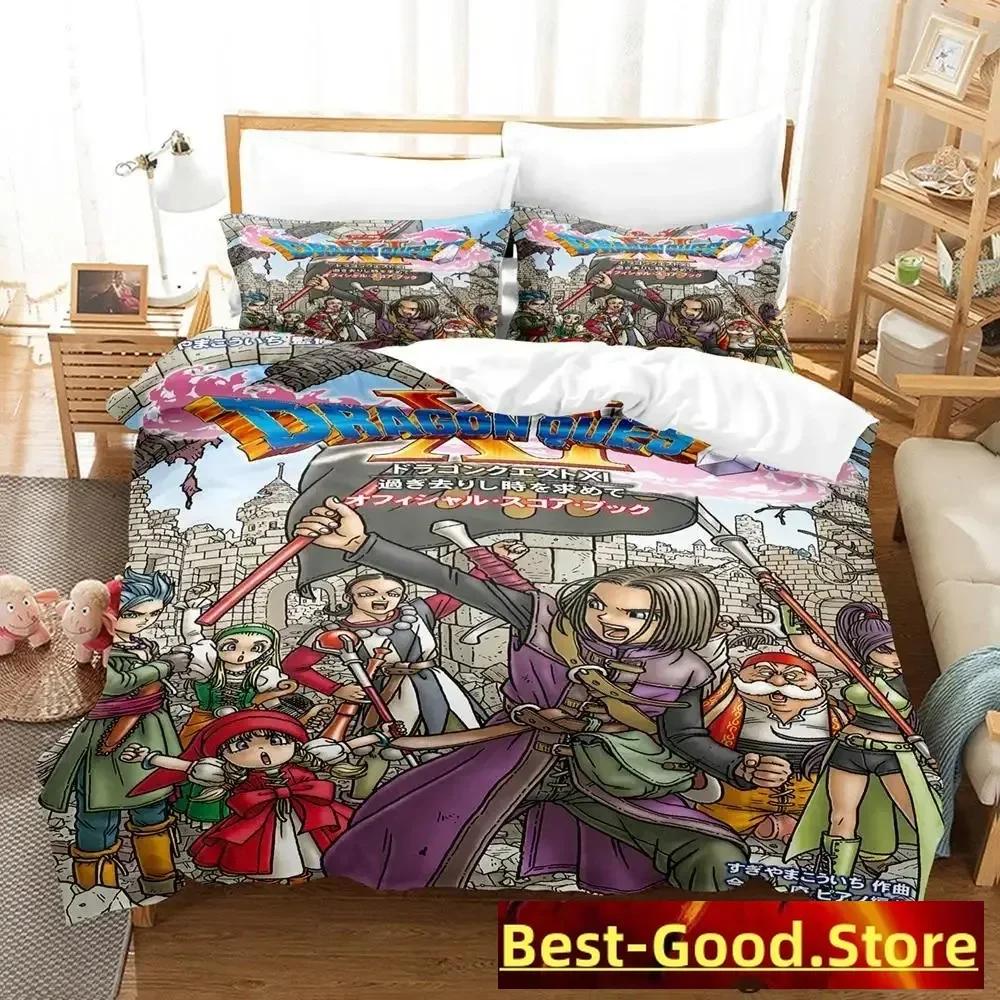 Dragon Quest XI Beding Set Single Twin Ful Quen King-Sized Dimensionsd Dimensions Bed Linen Set Adult People Kid Bedrom Duvetcover Sets Anime parure