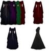 Exquisite Women's Vintage Medieval Dress With Stunning Long Bell Sleeves And Irregular Design