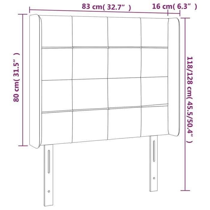 VidaXL LED Headboard Bedroom Furniture Single Bed Accessory Headboard Bed Frame Interior Blue 3124028