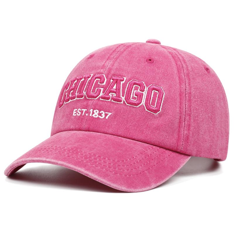 Cappellino da Baseball Chicago1837 Ricamato Lavato ad Acqua Cappellino alla Moda Street Hip Hop Cappellino Parasole da Esterno Cappellino Sportivo e per il Tempo Libero Unisex