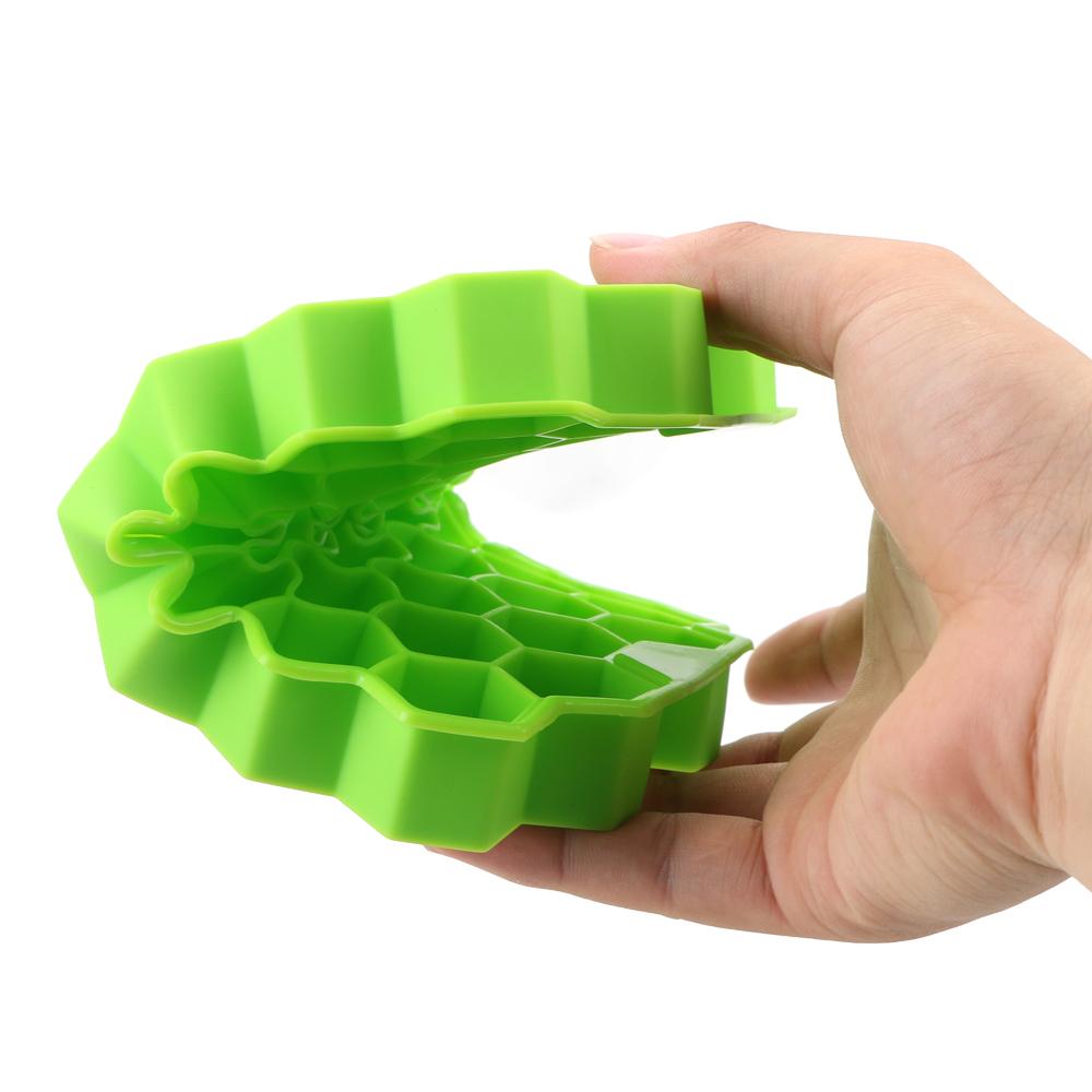 Ice Cube Maker Mold Ice Cream Tools Honeycomb Ice Cube Tray With Lids 37 Cubes For Whiskey Cocktail Cold Drink