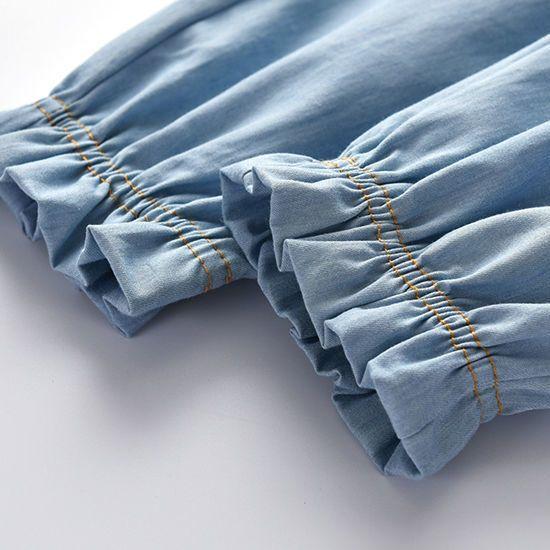 Girls' Jeans Children's Loose Outer Pants Baby Girls' Embroidered Denim Pants