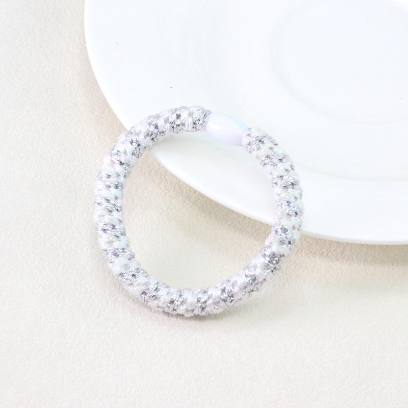 High-Elastic Embroidery Thread Hair Tie for Women - Twisted Ponytail Holder