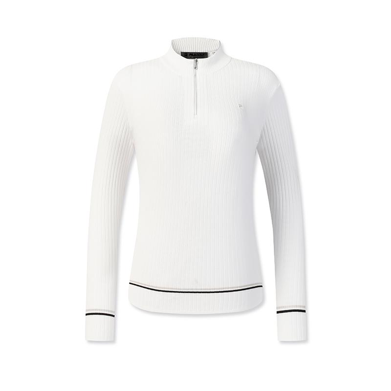 Fila Golf Series Simple Fashion Casual Sports Golf Versatile Comfortable Elegant Slim Fit Knitted Long Sleeve Sweater Women Sweater A11W615407FWT